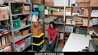 cute teen caught stealing, blows mall cop