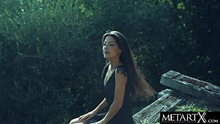 Hey, ever seen a stunning Spanish babe climax outdoors?