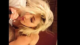 Sexy blonde teen flaunts her big tits in this enticing video