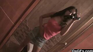 Natural tits amateur cutie captures her own nude video
