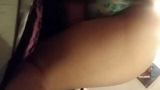 My girlfriend relaxes in her thong, showing off her big ass