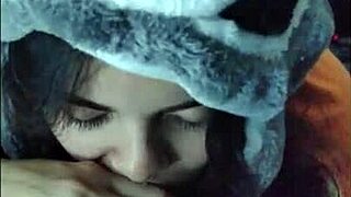 White Wolf Ofc Suggestively Wants To Deepthroat Submissive Teen White Moon In Oral Blowjob.