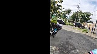 public jerking on a motorcycle in medellin colombia
