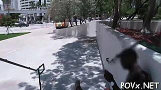 feel the passion as teen sucks cock with juicy tits