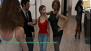 A wife and stepmother play game with big tits