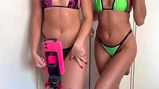 i'm the morena influencer getting my pierced tits sucked by that curly blonde with the huge ass