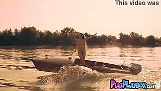 Amazing Bubble Butt Brunette Teen Joy Draiki Strips to Show Perfect Ass