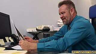 I watched Bambi Brooks give her daddy a hot blowjob with his big cock.