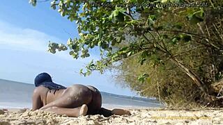 Naked Butt Twerking On Beach