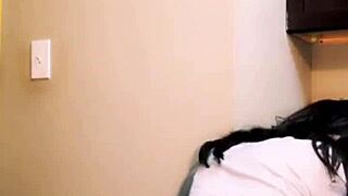 yo, check this ebony teen dancing in shorts