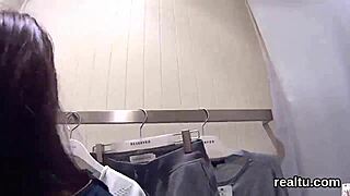 enchanting czech sweetie gets seduced in the mall and fucked hard in pov