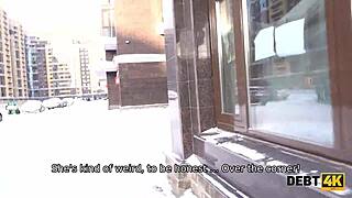 Darina trades her dripping vagina for guns in rough homemade POV.