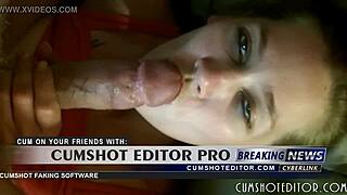 gorgeous girlfriend deepthroats boyfriend in submissive webcam