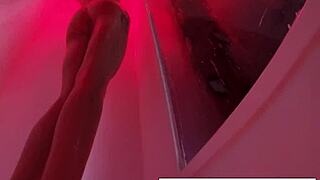 Hot Kendra Cole Strips for a Steamy Shower Scene