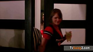 Newbie swinger couple engages in oral sex and hardcore fucking at mansion