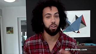 on thanksgiving, teens engage in rimming foursome