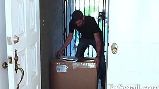 Thin brunette girl eats pussy then sucks and fucks