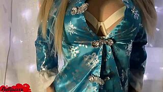 Blonde babe sensually sucking dick before hard doggy pounding with cumshot