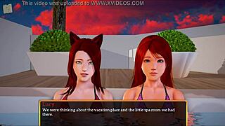 My new family welcomes a redhead with small tits