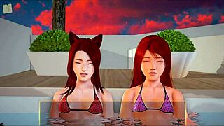 My new family welcomes a redhead with small tits