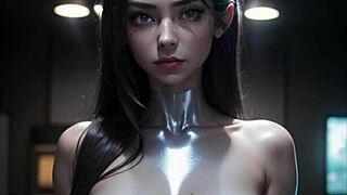 Gorgeous draenei girls engage in sex over future cityscape in ai porn