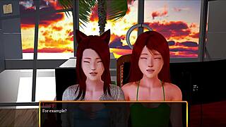 My new family welcomes a redhead with small tits