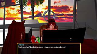 My new family welcomes a redhead with small tits