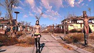 sexy brunette teen asks, 'ready for fo4 fetish bdsm fashion?' in hentai anime style
