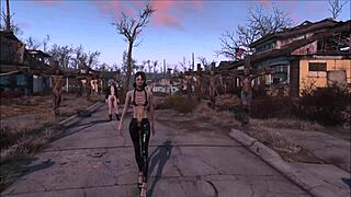 sexy brunette teen asks, 'ready for fo4 fetish bdsm fashion?' in hentai anime style