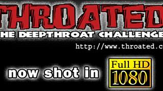 Teen 18+ amateur gives large dick oral job with face fucking.