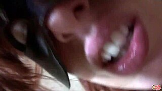 beautiful redhead teen hides her face but shows off her youthful pussy for a blowjob