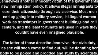A young immigrant named Jennavive volunteers to participate in medical study to get to be a citizen
