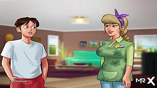 summertimesaga ep 1 has her exhausted giving milk, so hot! 🥵