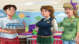 summertimesaga ep 1 has her exhausted giving milk, so hot! 🥵