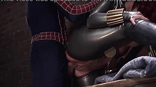 Brooklyn Lee in Intense Spider Man Parody Scene