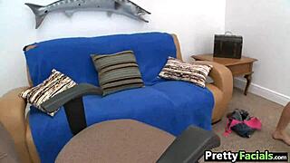 huge ass white girl gets a massive facial cumshot