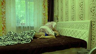 Russian couple enjoys romantic sex with blowjob and licking