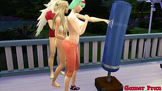 Jiraiya Trains Then Admires Bulma's Tits And Wants To Fuck Her Again