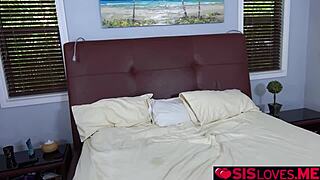 Blonde Teens Dani and Sophia Raid Stepbro's Room for Lesbian Fun