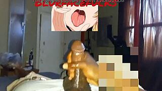 I masturbate my big black cock to cumshot