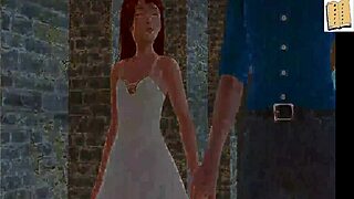 in my new family 142, the teen babe shows off small tits in anime style