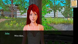 in my new family 142, the teen babe shows off small tits in anime style