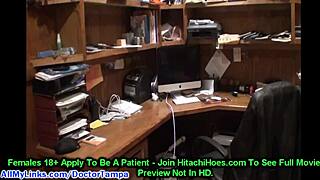 Busty Latina Jasmine Mendez Masturbates to Her Own Porn with Hitachi Magic Wand, Fingering Clit in Bed as Patient.