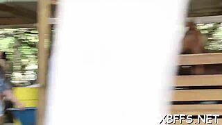 Teen Bffs Tease and Suck Cock of Horny Lad