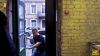 Man's dream: chick's mouth pleasing his butt in rimjob fantasy