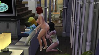 the sims 4 - introduced to my new family orgy 😏
