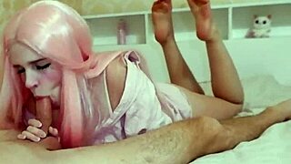 Princess Bu66legum charms with her legs as she sucks my cock in this amateur scene