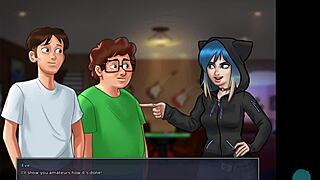 Summertime Saga: Intense Tit Play With Cute Small Breasts