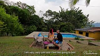 Young couple banging outdoors on last vacation day?